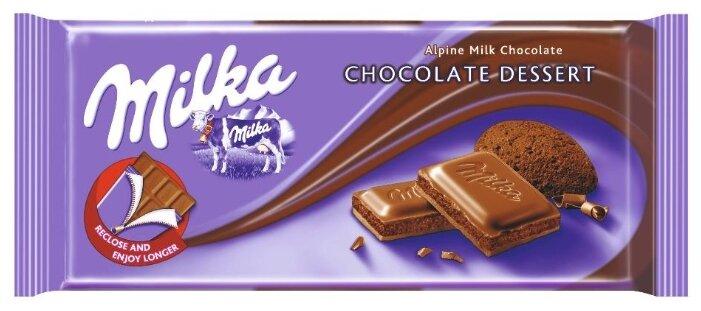 Шоколад Milka Dessert Chocolate молочный 100 гр., флоу-пак