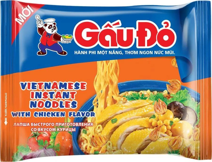 Лапша Gau Do быстрого приготовления курица 63 гр., флоу-пак