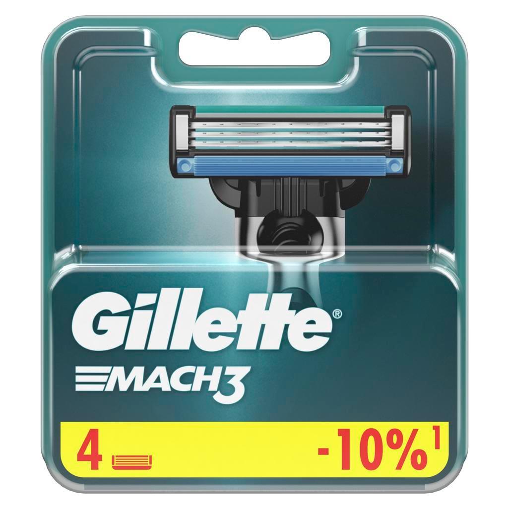 Картридж Gillette Mach 3 + Power Fusion ProGlide сменный для станка мужской, 4шт., ПЭТ