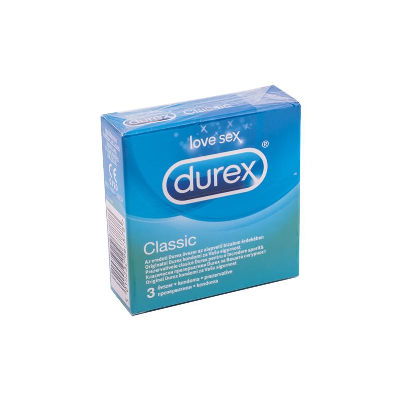 Презервативы 3 шт., Durex Classic классические, картонная коробка