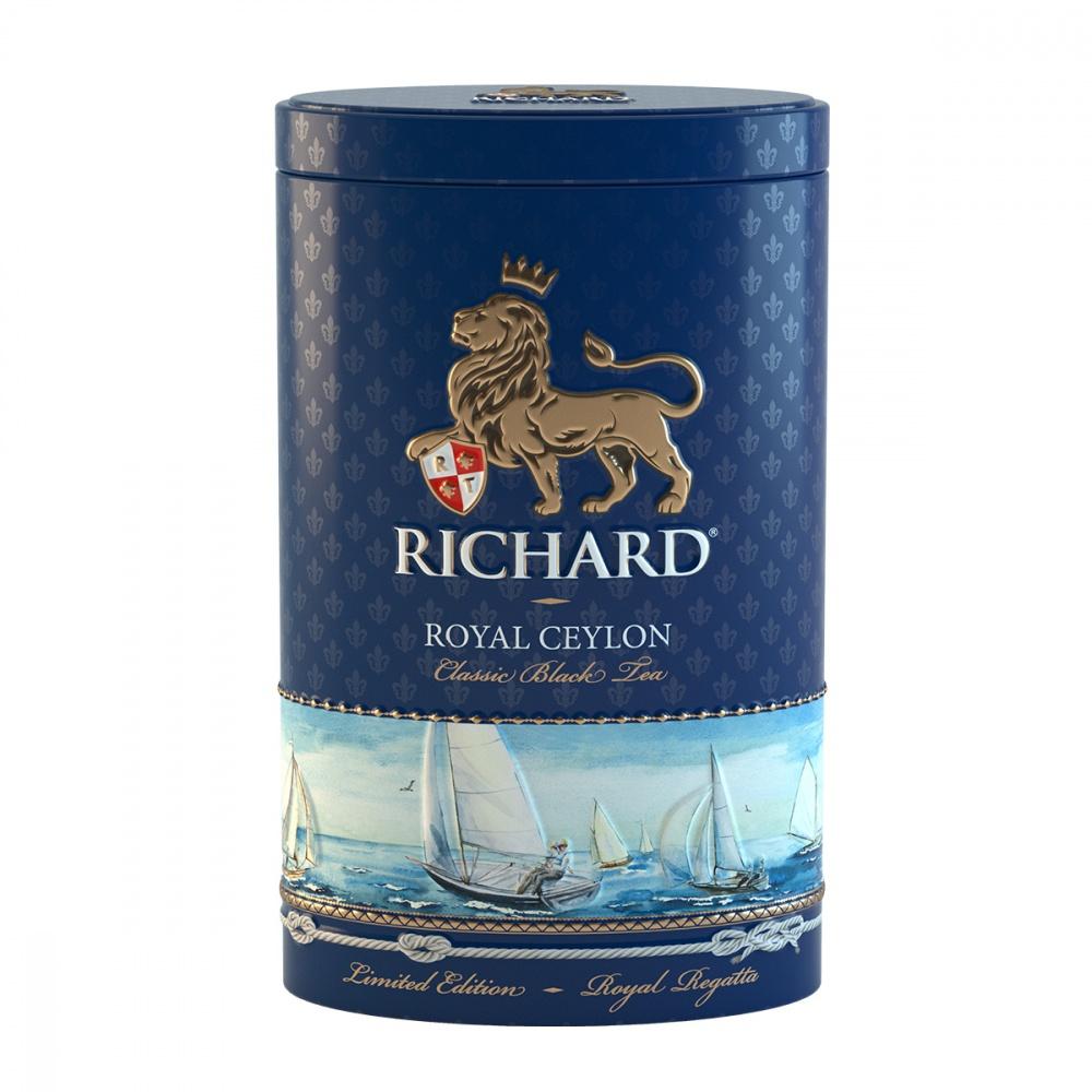 Чай Richard Royal Ceylon Regatta, черный листовой, 80 гр., ж/б