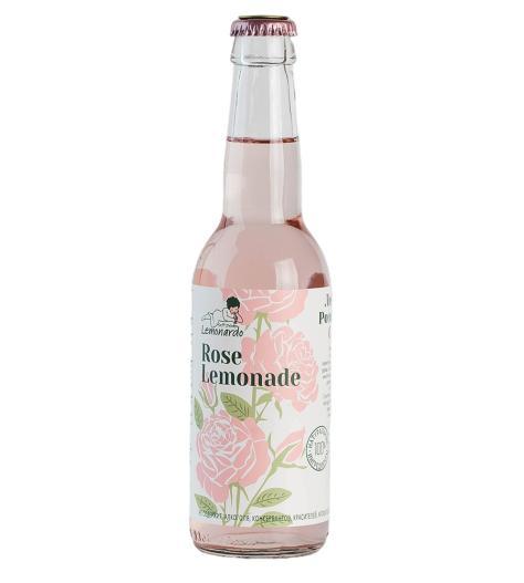 Напиток газированный Lemonardo Rose Lemonade розовый лимонад без сахара 330 мл., стекло