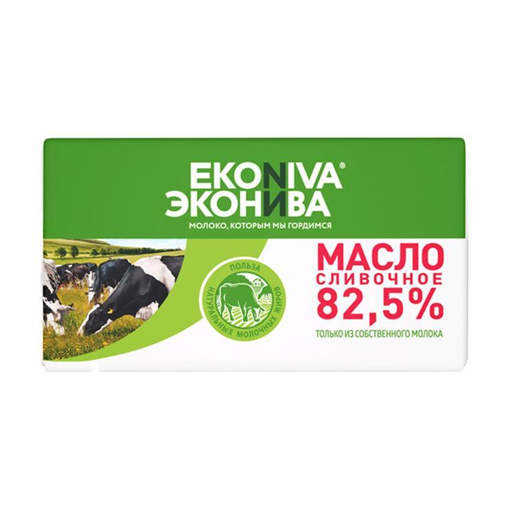 Масло сливочное ЭкоНива 82,5% 180 гр., обертка