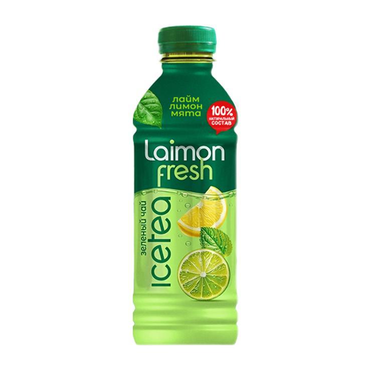 Чай холодный Laimon Fresh зелёный лимон лайм мята 500 мл., ПЭТ