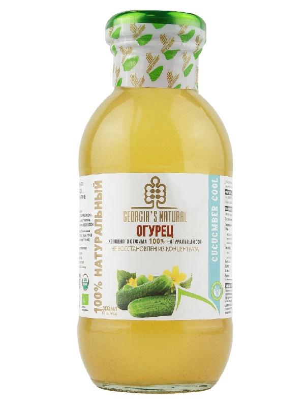 Сок GEORGIA'S NATURAL Organic огуречный холодного отжима 330 мл., стекло