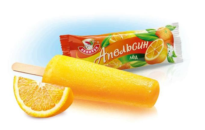 Фруктовый лед Колибри Апельсин 65 гр., флоу-пак