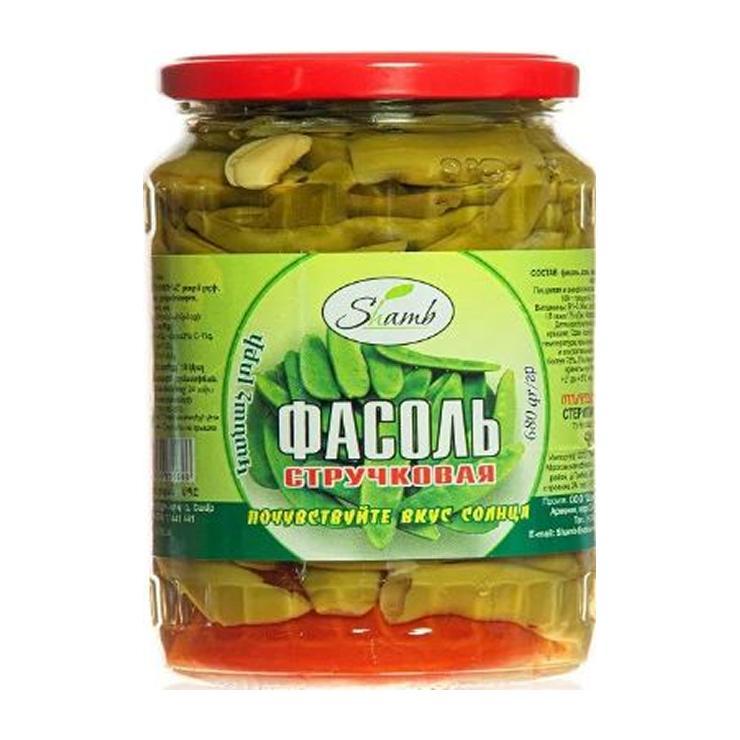 Фасоль Shamb маринованная стручковая 680 гр., стекло