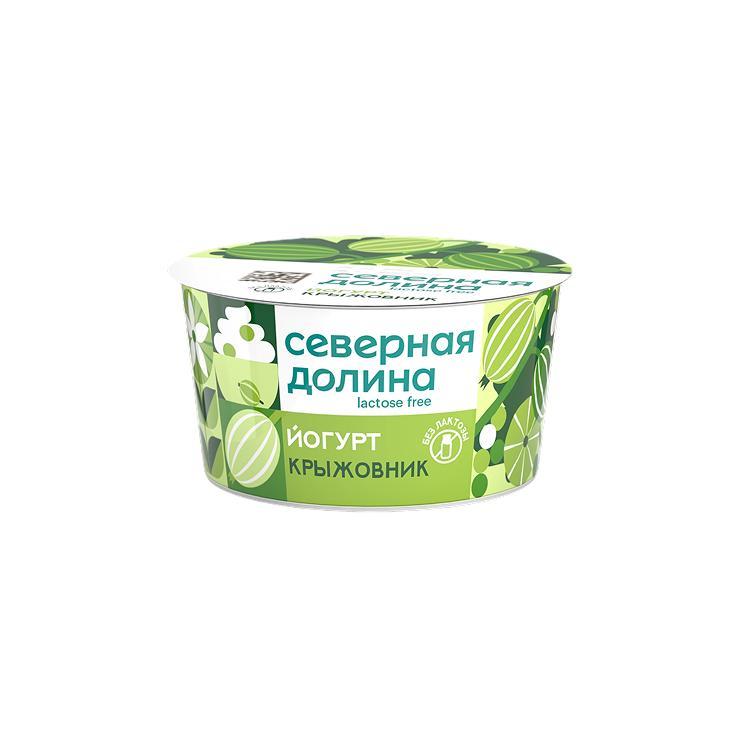 Йогурт Северная Долина безлактозный крыжовник 2,8% 130 гр., стакан