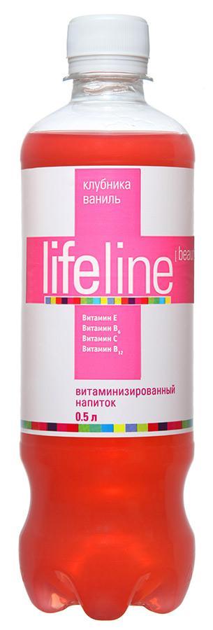 Напиток витаминизированный Lifeline со вкусом клубника и ваниль 500 мл., ПЭТ