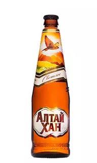 Пиво Алтай Хан светлое фильтрованное непастеризованное 4,7%, 500 мл., стекло
