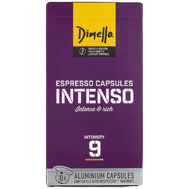 Кофе Dimello Intenso 9 в капсулах 10 штук 56 гр., картон