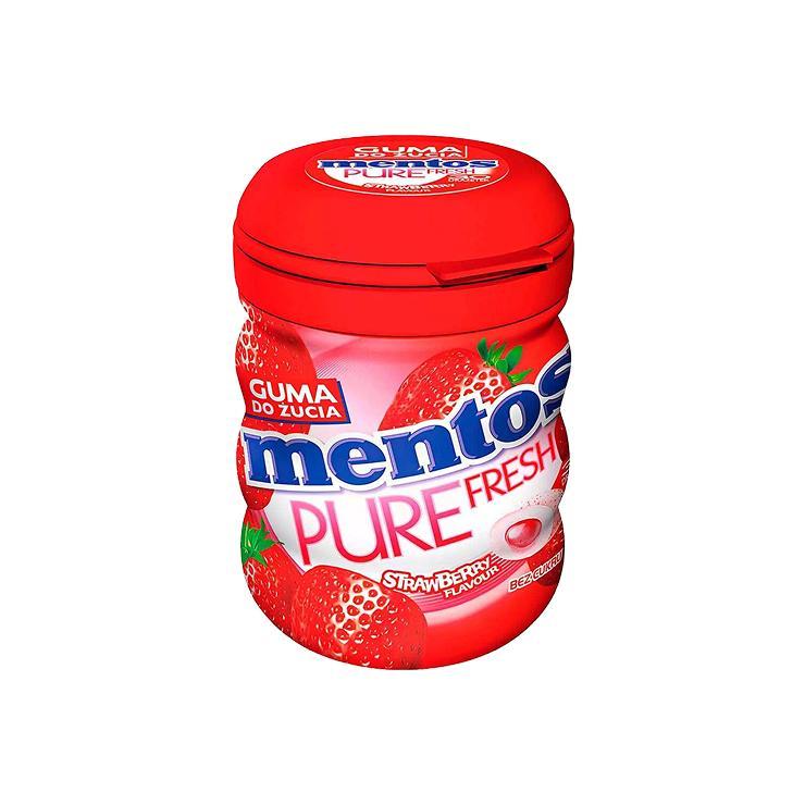 Конфета жевательная  Mentos Pure Fresh клубника 60 гр., банка