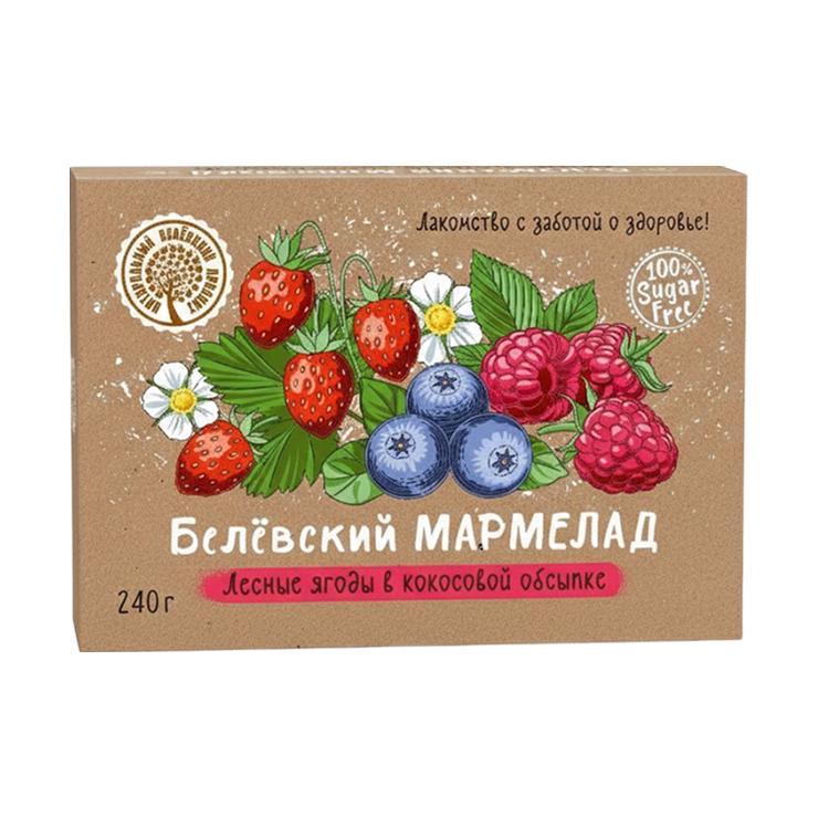 Мармелад Белевский в кокосовой обсыпке лесные ягоды 240 гр., картон