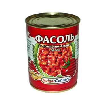 Фасоль красная в томатном соусе BulgarConserv, 380 гр., жестяная банка