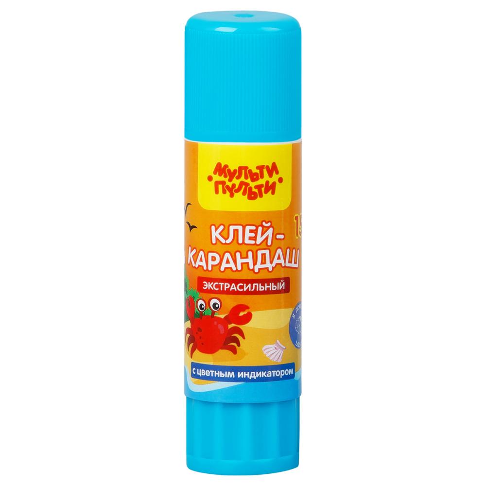 Клей-карандаш Мульти-Пульти Енот на Кубе с синим индикатором экстра ПВП 15 гр., картон