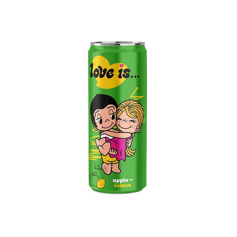 Напиток газированный Love is... яблоко лимон 330 мл., ж/б
