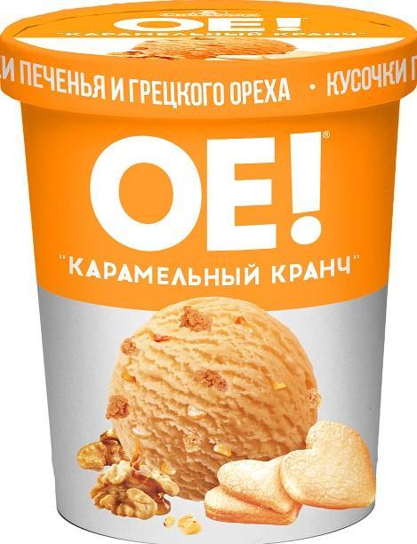 Мороженое Сибхолод ОЕ! Пломбир Карамельный кранч 300 гр., стакан