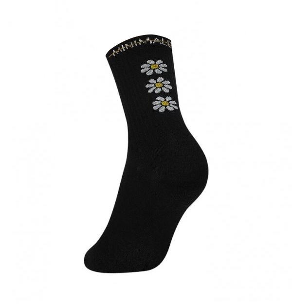 Носки женские MiNiMi Trend Ромашки черные размер 39-41