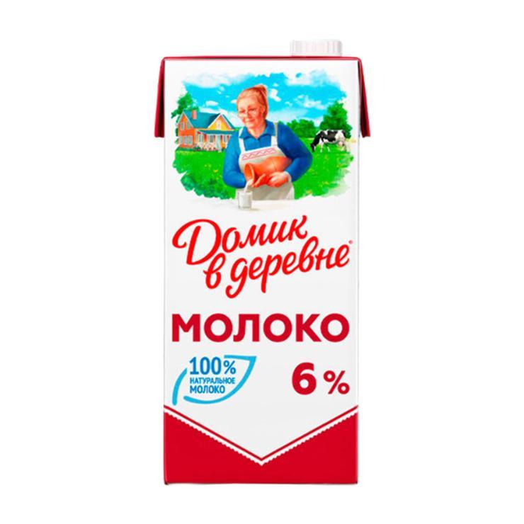 Молоко ультрапастеризованное Домик в Деревне 6% 928 мл., тетра-пак