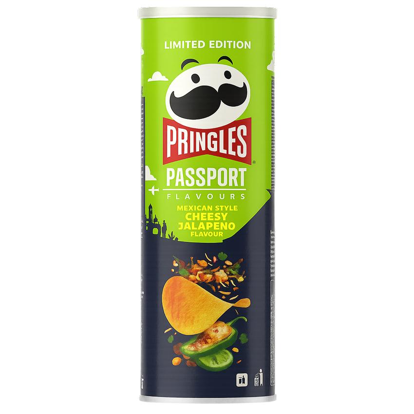 Чипсы Pringles PASSPORT Mexican Style Cheesy Jalapeno 165 гр., туба