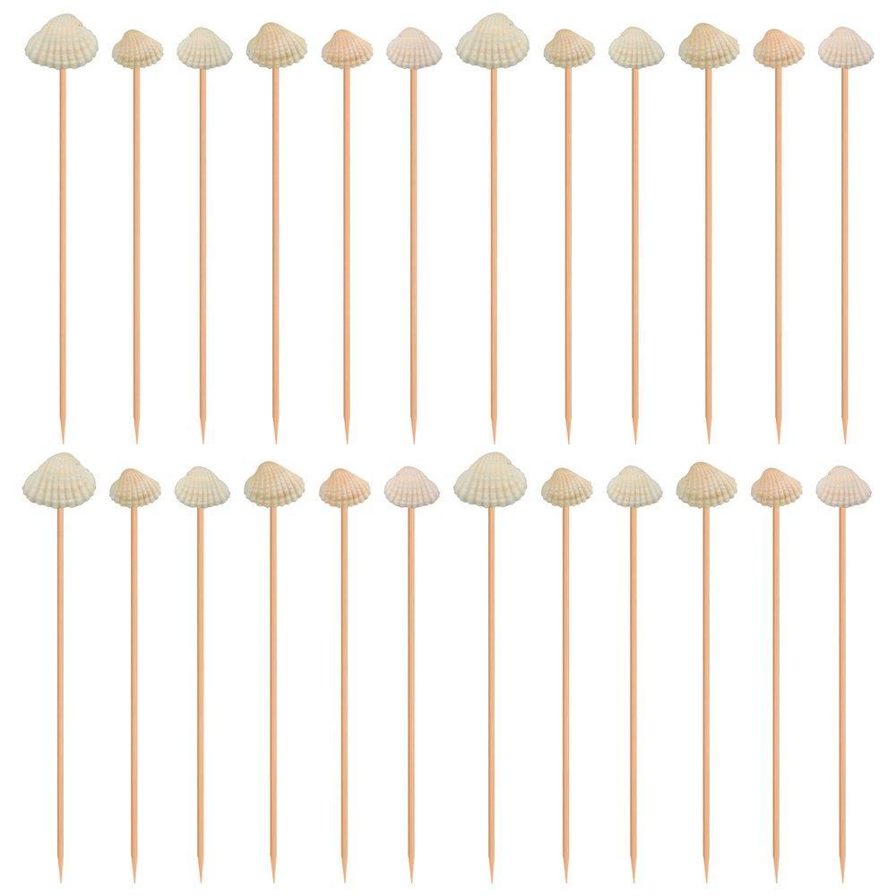 Шпажки для канапе Мультидом морские раковины 24 шт 12 см., пакет