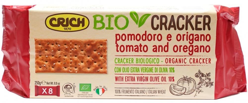Крекер Crich с томатами и орегано BIO 250 гр., флоу-пак