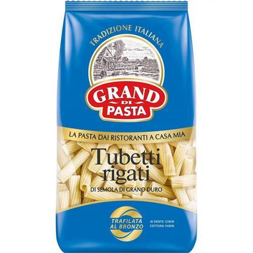 Изделия макаронные Grand Di Pasta Тубетти ригати трубочки 450 гр., флоу-пак