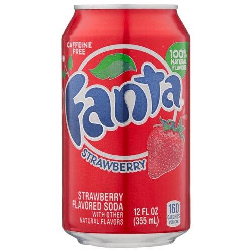 Напиток Fanta газированный со вкусом клубники, 355 мл., ж/б