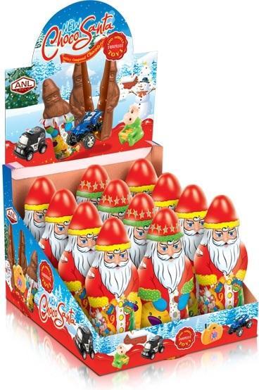 Фигурка шоколадная ANL New Choco Santa Дед Мороз с сюрпризом 120 гр., обертка