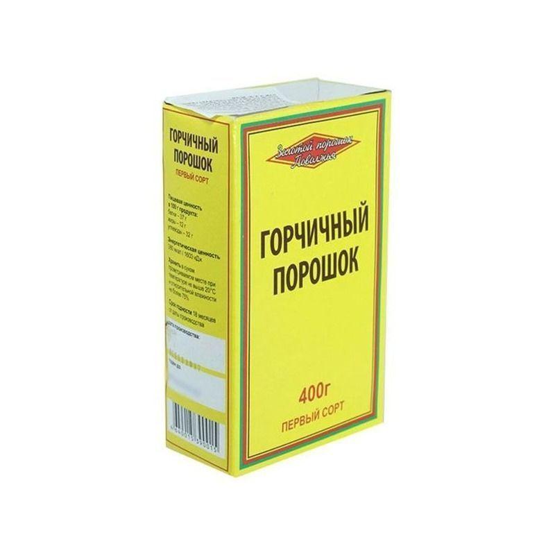 Горчичный порошок Золотой порошок Поволжья 400 гр., картон