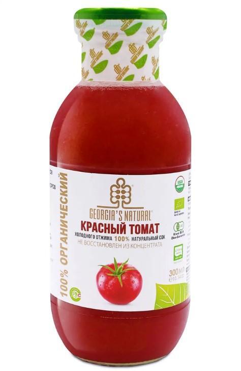 Сок GEORGIA'S NATURAL Organic томатный холодного отжима 300 мл., стекло