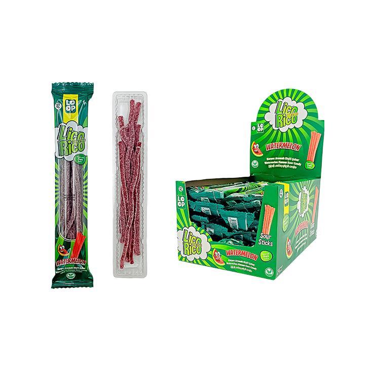 Мармелад жевательный LicoRico Sour pencil Watermelon 35 гр., флоу-пак