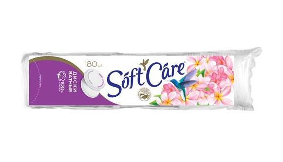 Ватные диски SOFT CARE 180 шт., пакет