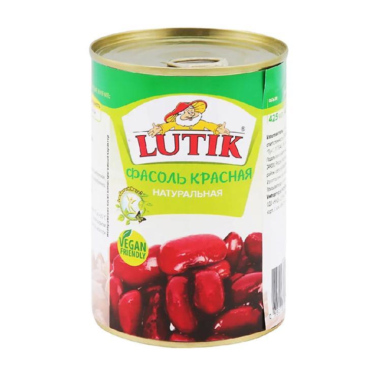 Фасоль красная Lutik натуральная 425 мл., ж/б
