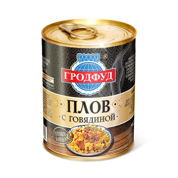 Плов Гродфуд с говядиной 338 гр., ж/б