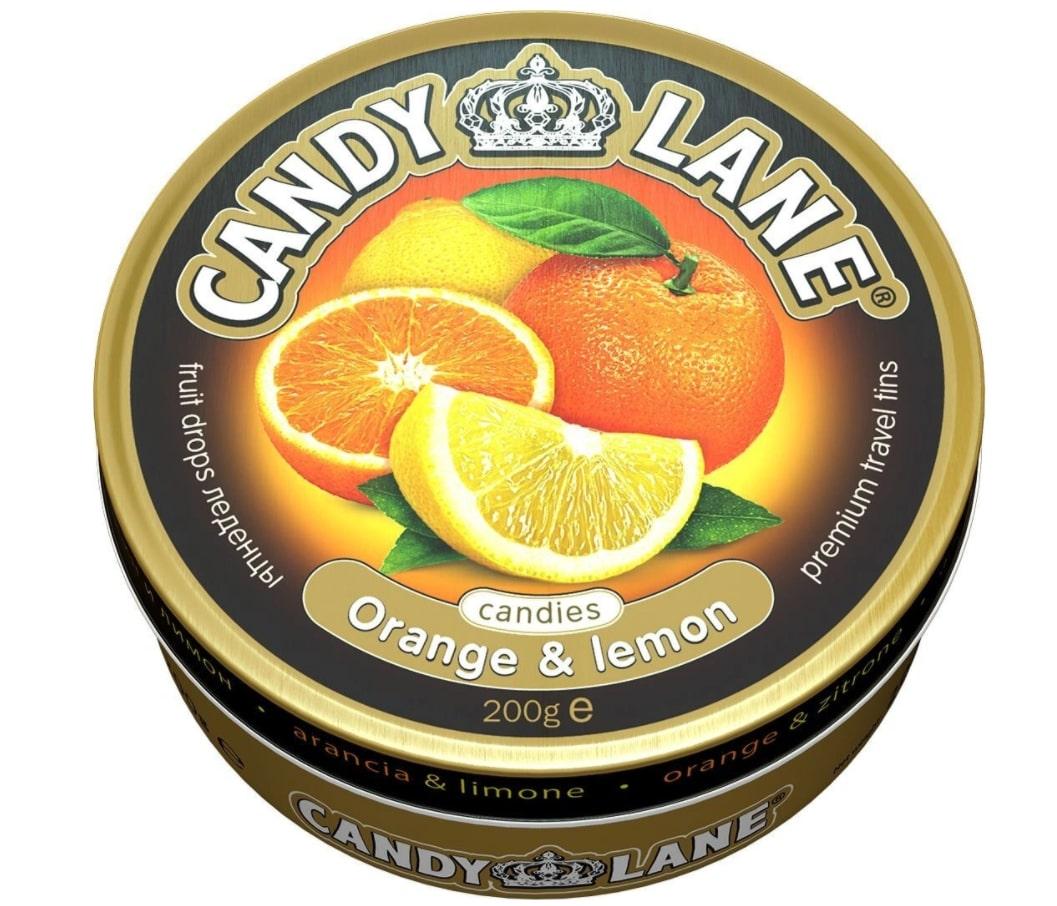 Леденцы Candy Lane Апельсин-лимон 200 гр., ж/б