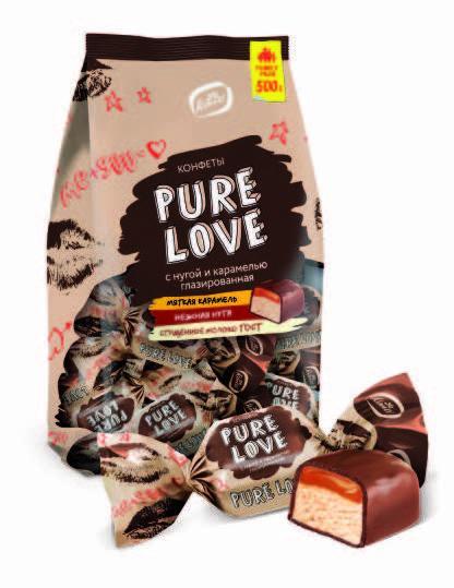 Конфеты Konti Pure Love нуга 500 гр., флоу-пак