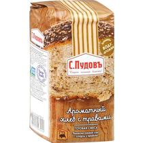 Хлебная смесь С.Пудовъ Ароматный хлеб с травами, 500 гр., бумажная упаковка