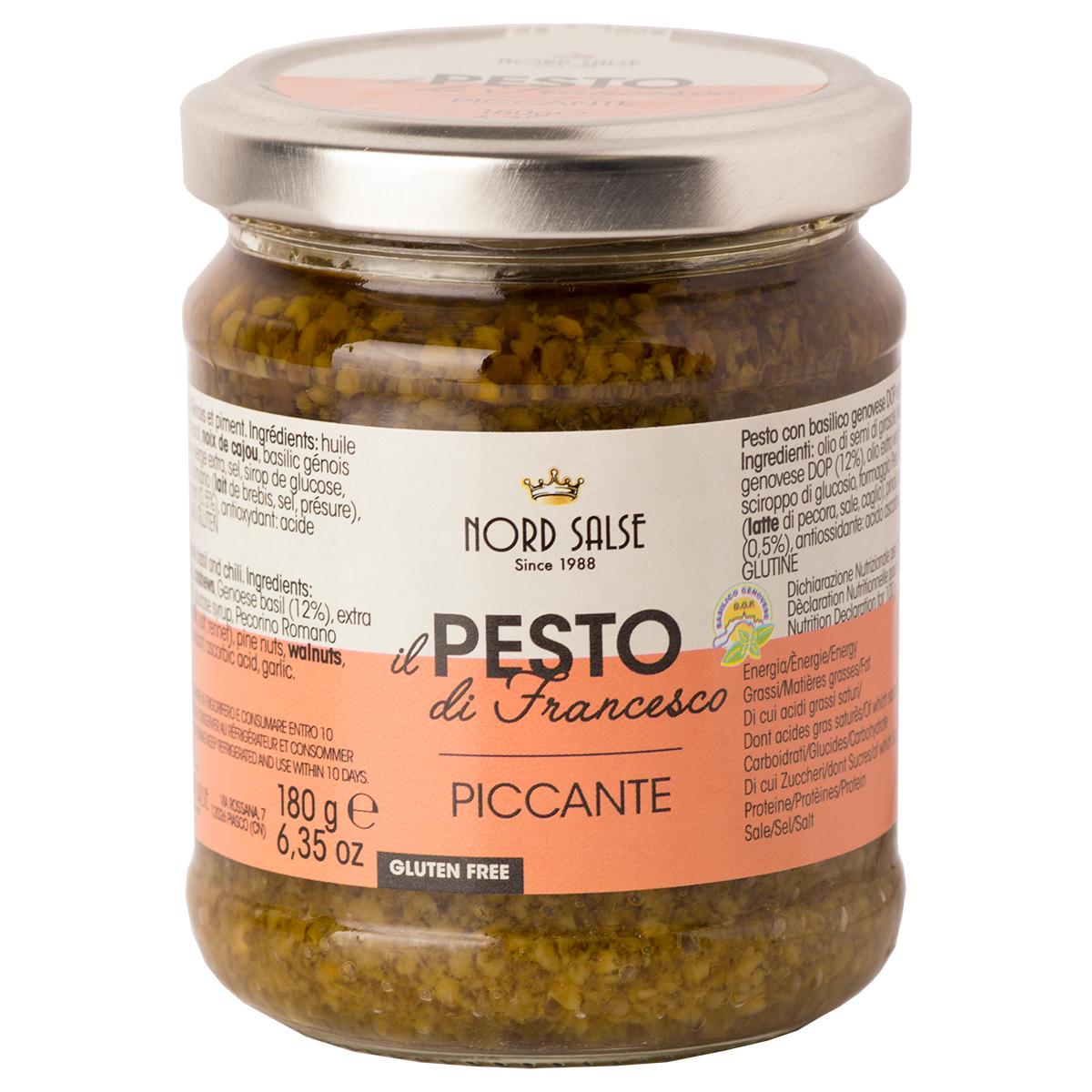 Крем-паста NORD SALSE il pesto di Francesco песто с острым перцем чили, 180 гр., стекло