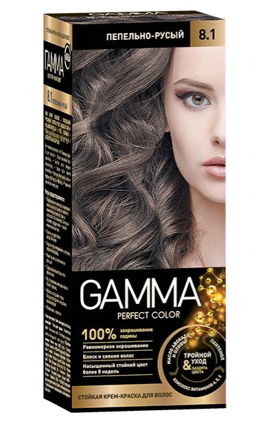 Краска для волос, Perfect color 8.1 пепельно-русый    , Gamma, 50 гр., картонная коробка