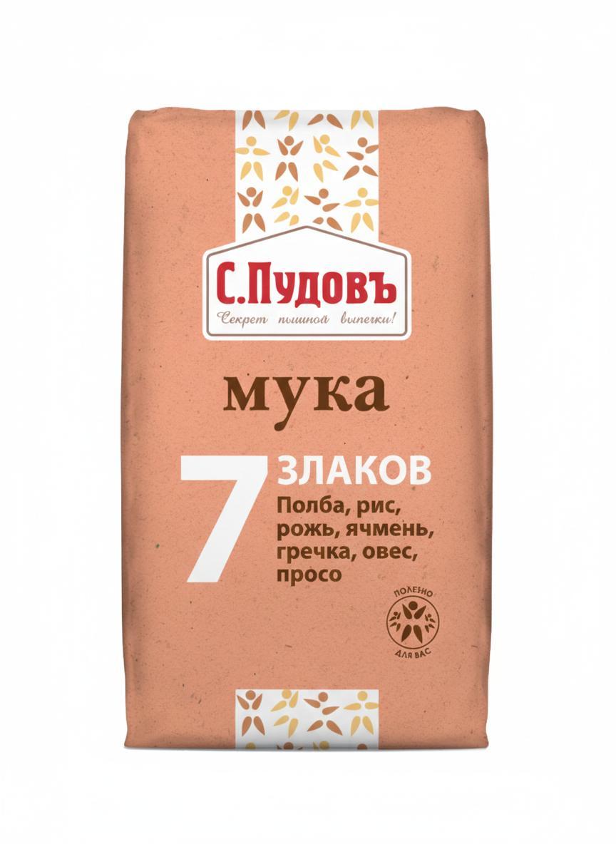 Мука многозлаковая С.Пудов 500 гр., бумага