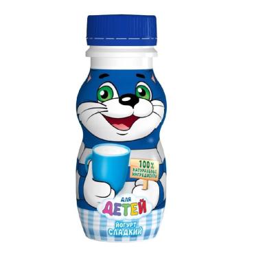 Йогурт Простоквашино Для детей Сладкий натуральный питьевой 1,7%