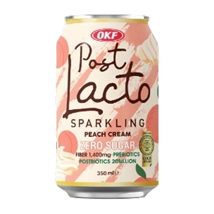 Напиток газированный Post Lacto Peach Cream zero sugar 350 мл., ж/б