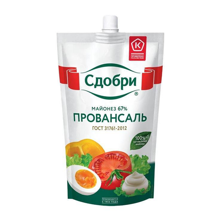 Майонез Сдобри Провансаль 67% 350 гр., дой-пак с дозатором