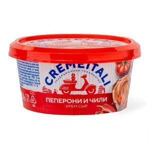 Сыр творожный CREMEITALI Пеперони и Чили 140 гр., стакан