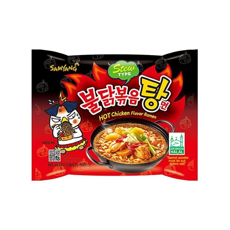 Лапша быстрого приготовления Samyang Hot chicken ramen тушеная курица острая 145 гр., флоу-пак