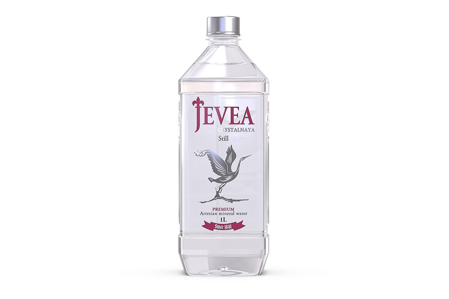 Вода негазированная Jevea Crystalnaya минеральная 1 л., ПЭТ