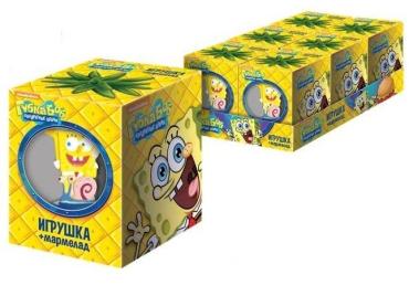 Мармелад с игрушкой  Sponge bob square pants, Sweet Box, 10 гр., картон