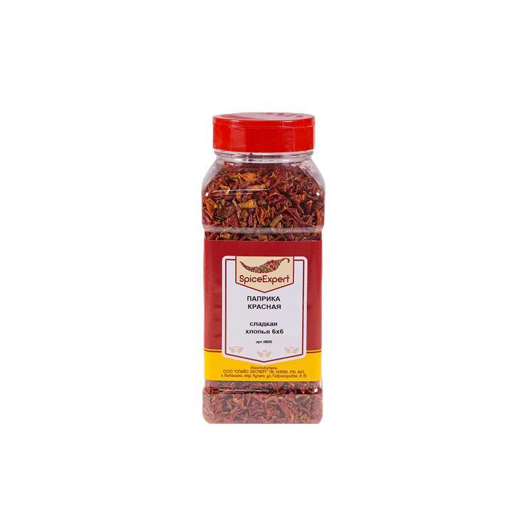 Приправа SpicExpert паприка хлопья 300 гр., банка