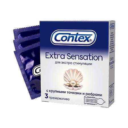 Презерватив Contex Extra Sensation 3 штуки, картон